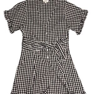 Umgee Black and White Gingham Dress